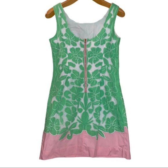 Lilly Pulitzer Capricia Engineered Eyelet Lace Shift Dress Size 2 52932 - Picture 5 of 8